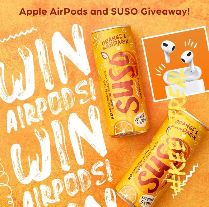 Win Apple Airpods and SUSO giveaway